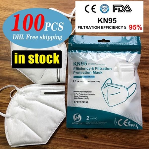 

100pcs disposable face masks kn95 mask 4-layer protective mouth cover masks anti-dust dust-proof pm 2.5 filter dustproof