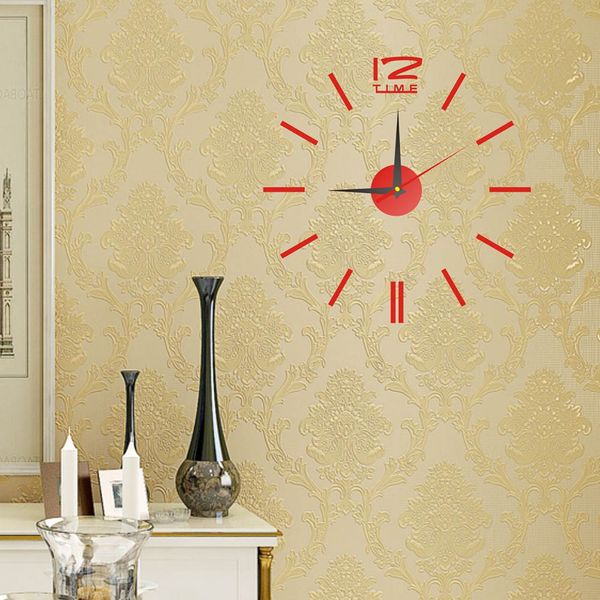 

clock pattern wall decal 3d mute clock wall sticker for home office j2y