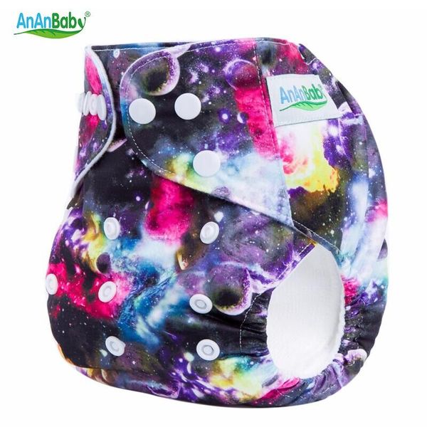 

ananbaby reusable baby cloth diaper cover waterproof breathable adjustable baby nappy brand printing newborn cloth diapers ha004