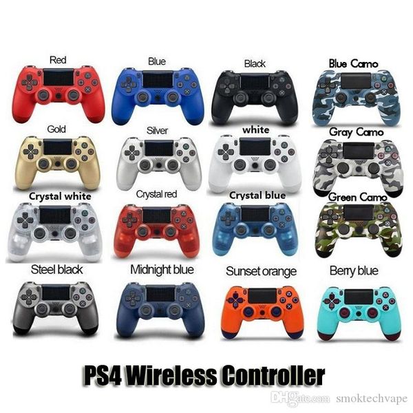 

2019 new bluetooth p 4 wirele controller for p 4 vibration joy tick gamepad p 4 game controller for ony play tation with retail box
