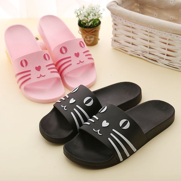 

non-skid home bathroom cartoon summer couples plastic massage home sandals and slippers, Blue;gray