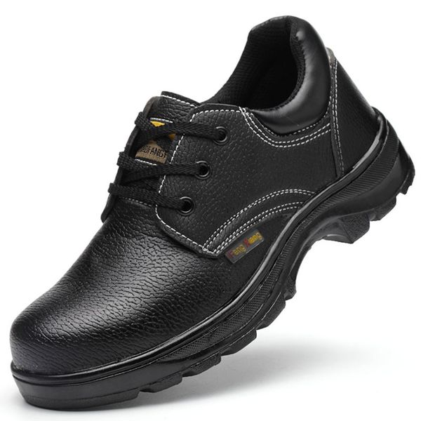 

steel toe work safety boots anti-smashing anti-slip steel puncture proof construction classical men work shoes #wl801, Black