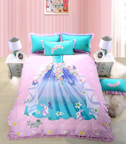 

jcolors ballet girls skirt kids children bedding set jpcs  twin size fit sheet bed sheet set duvet/quilt cover pillow shams