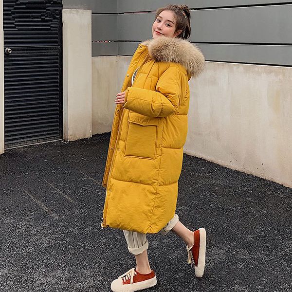 

oversized winter jacket women warm thick down cotton coat female parkas loose padded hooded winter woman jacket outerwear q2739, Black