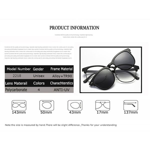 

fashion spectacle frame eyeglasses men women with polarized clip on sunglasses magnetic glasses male myopia optical rs2218, Silver