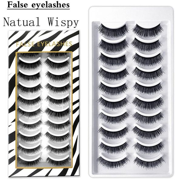 

10 pairs 3d mink false eyelashes natural ultra-wispies long lashes soft handmade eyelash extension eye makeup tools maquiagem