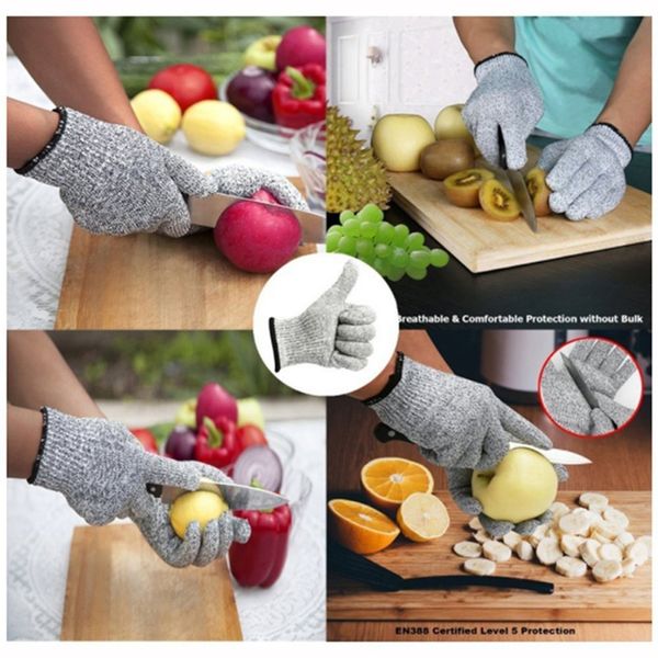 

anti-cut gloves grade level 5 breathable cut resistant hand protection, Black;red