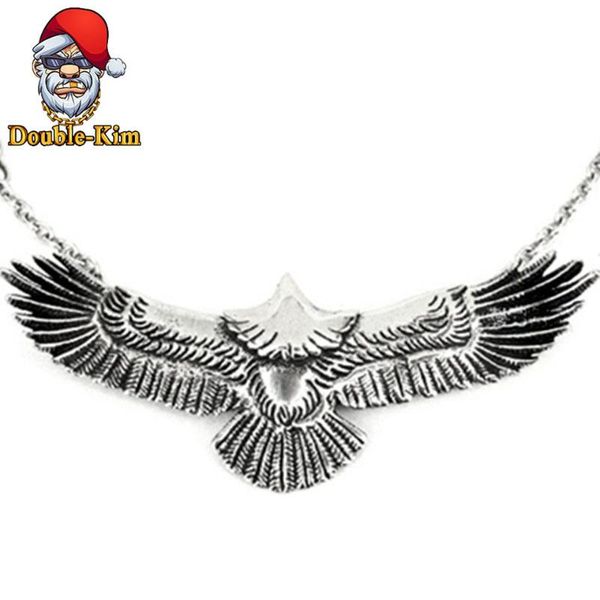 

eagle ожерелье мужчина hiphop street культура titanium из нержавеющей стали моды модных цепей ожерелья людей подарок ювелирных изделий, Silver