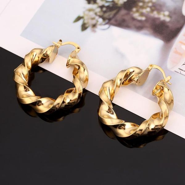 

fashion simple circle hoop earrings for women gold color beautiful round earrings party jewelry, Golden;silver