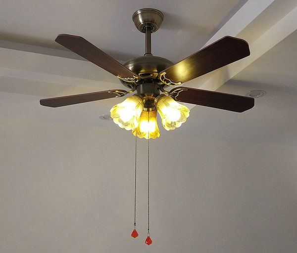 2019 Fan Light Ceiling Fan Lights Restaurant Living Room Home European Style Lamp Fan American Retro Wood Leaf Remote Control Llfa From Nimiled