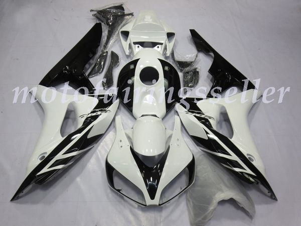 

oem quality new abs full fairings kits fit for honda cbr1000rr (2006-2007) cbr1000rr 06 07 bodywork set black and white