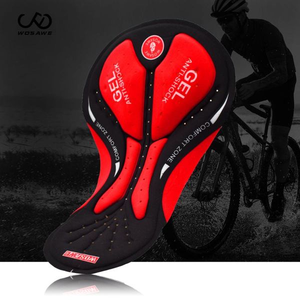

wosawe anti- pad padded cushion silicone pad cycling shorts mtb bicycle road bike shorts cyclists man women dropship, Black