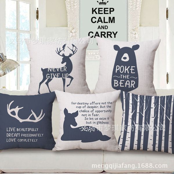 

fashion concise hold cotton pillow case home furnishing sofa cushion