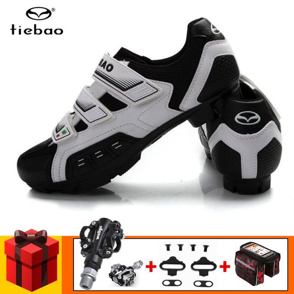 

tiebao cycling shoes sapatilha ciclismo mtb men sneakers women spd pedals self-locking breathable chaussures vhomme shoes, Black