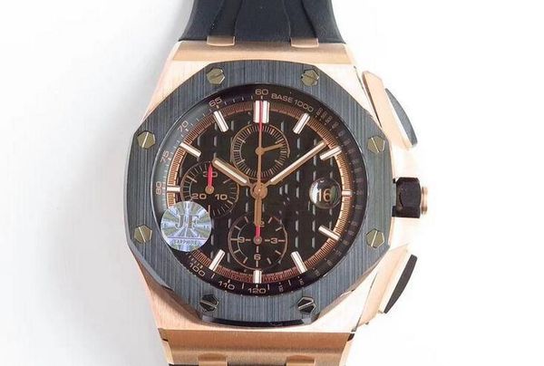 

Jffff produced men 039 royal oak 26400v2 ver ion watch 44 mm teel hell ceramic ring material carry cal 3126 elf winding movement