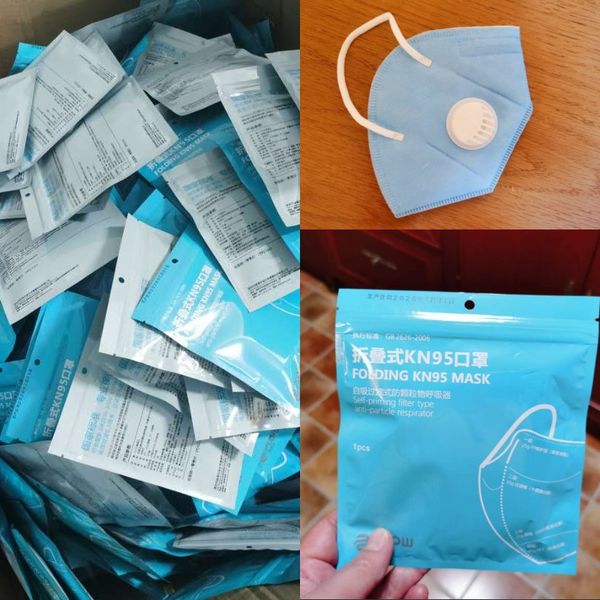 

DHL США Stock Складной маска с Дыхательным клапаном для лица Защитного пылезащитных Масок Самовсасывающего фильтр Top Seller