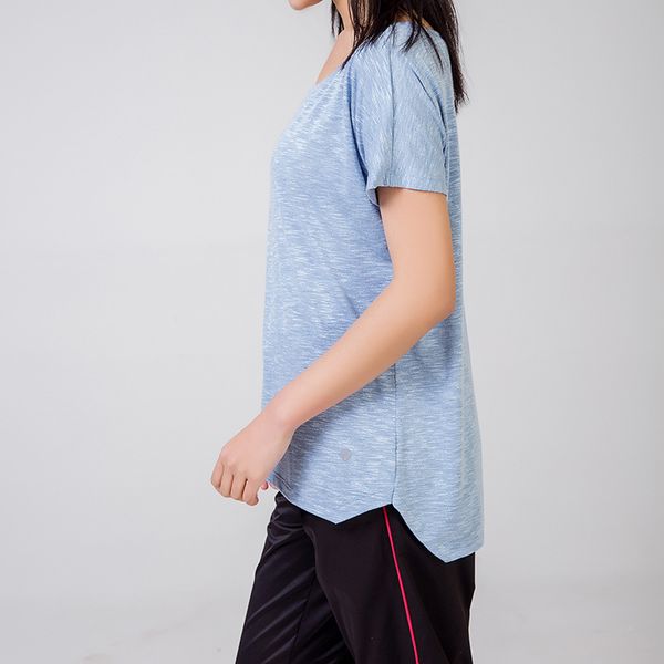 

2020 new sports wear for women gym fitness clothing loose workout shirts for women running t shirt yoga yoga shirt, Black;blue