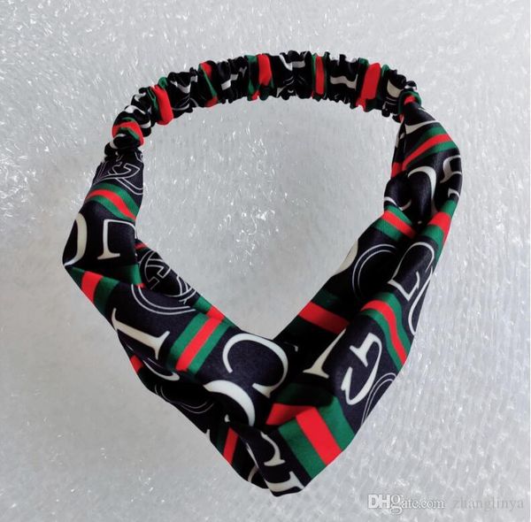 

hair band female tying hair korean simple wash tiara net red personality letter stripe cross wild hair band headband, Gray