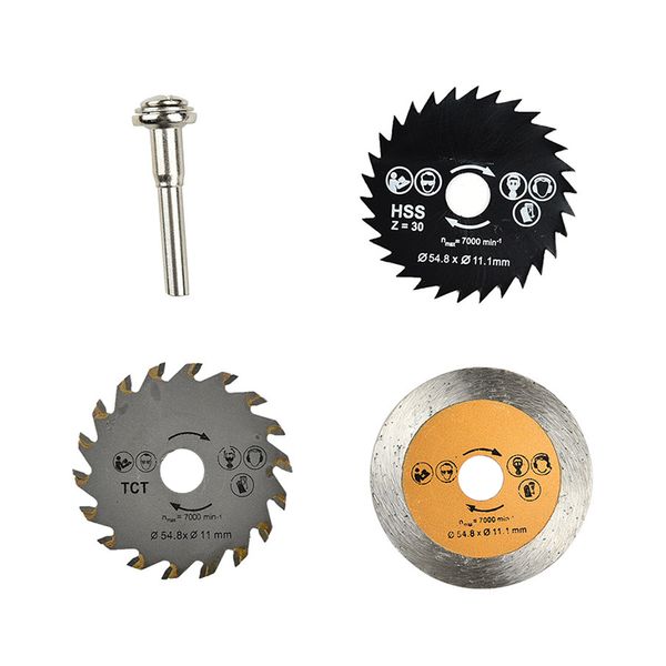 

3pcs combination woodworking saw blade 54.8mm high speed steel saw blade mini slice multi-function multi-purpose tool