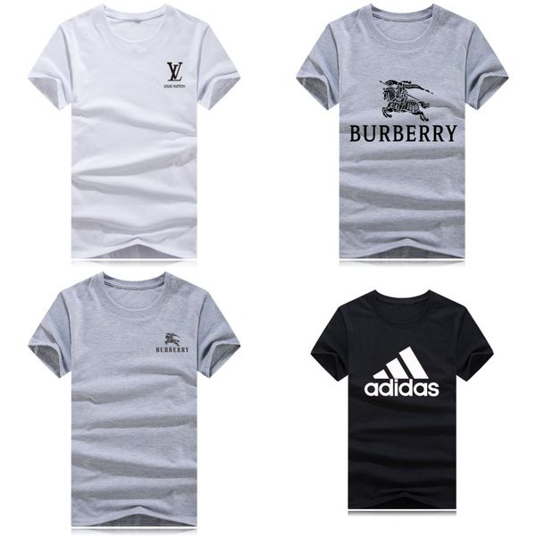 

лето письмо печати футболка мужчины футболка хлопок смесь топ тройники с коротким рукавом повседневная футболка футболки для дизайнер футбол, White;black