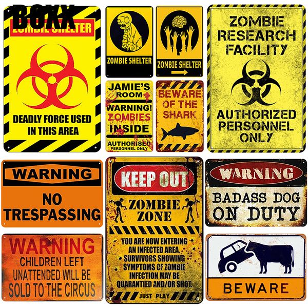 

warning plaque metal vintage tin sign pin up shabby chic decor metal signs vintage bar decoration metal poster pub room decor plate