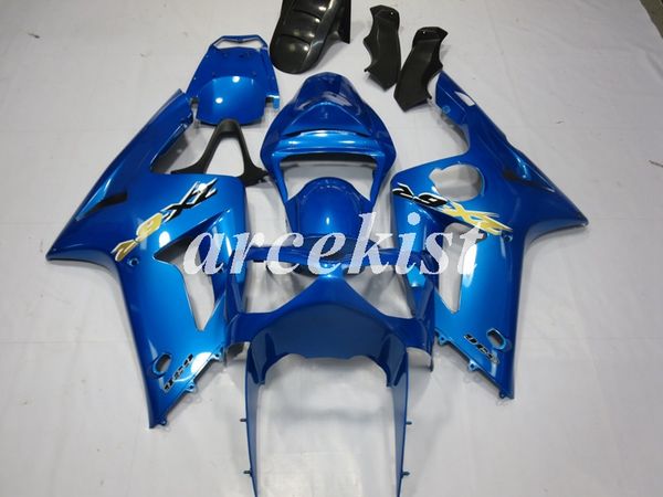 

4 gifts new abs motorcycle fairings kit fit for kawasaki ninja zx-6r zx6r 2003 2004 03 04 636 bodywork set custom blue