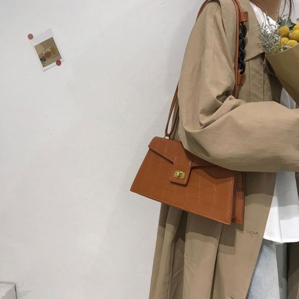 

2019 retro fashion small square bag single shoulder underarm bag