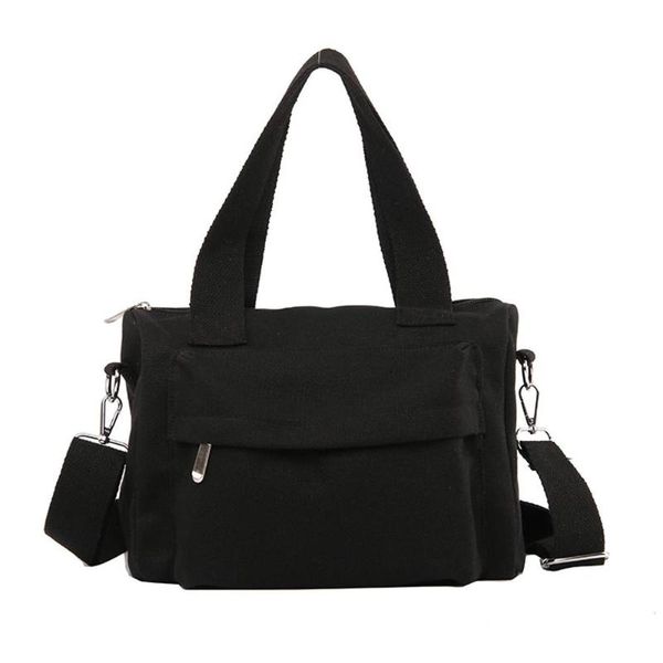 

women's bag shoulder handbag messenger bag solid color portable canvas simple casual simple versatile solid color h1