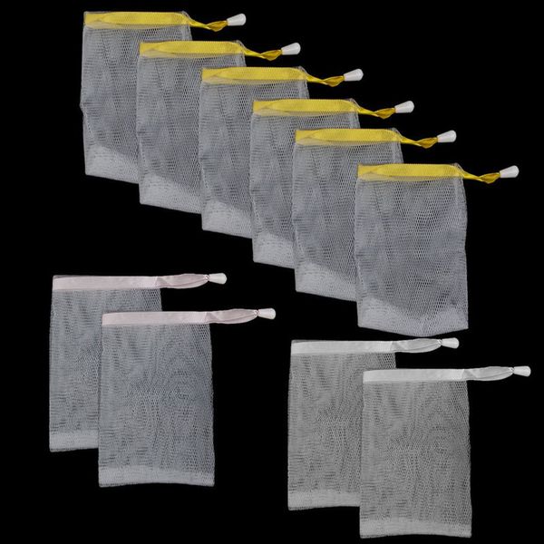 

10pcs soap sack saver pouch drawstring holder bags for making bubbles