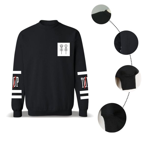 

luckyfridayf twenty one pilots hoodies capless men brand designer mens sweatshirt 21 pilots sweatshirt men 's hooded clothes, Black