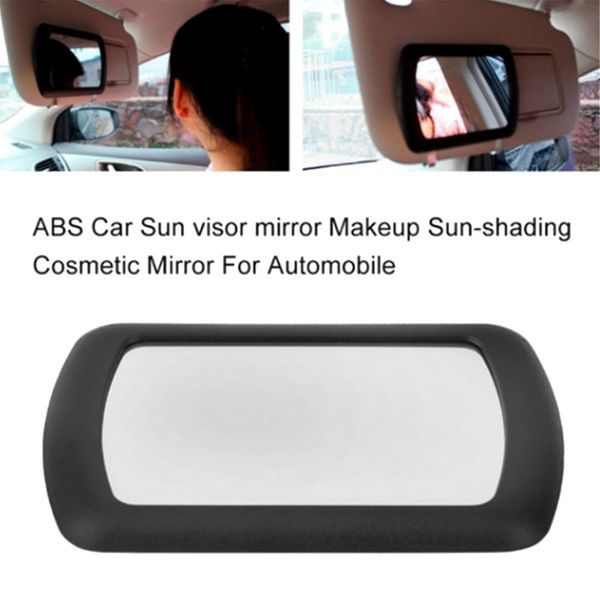 

1pc new black clip on car sun visor vanity mirror sun-shading cosmetic mirror auto car sun shade