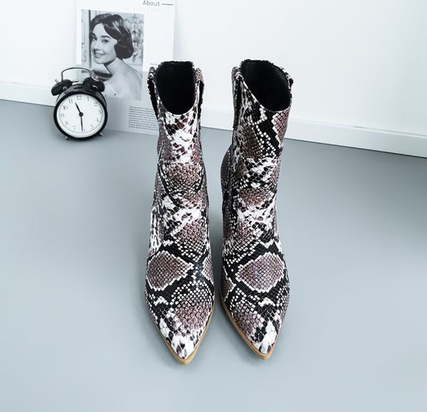 

new arival vintage women's chunky heel boots winter warm ankle boots fashion party prom daily wear high heel boots shoes 8191, Black