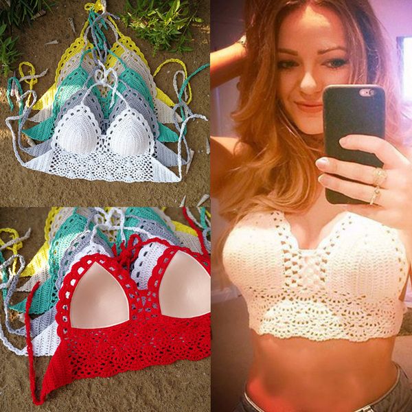 

handmade crocheted bikini - beach swimwear - swimming pools bikini padded