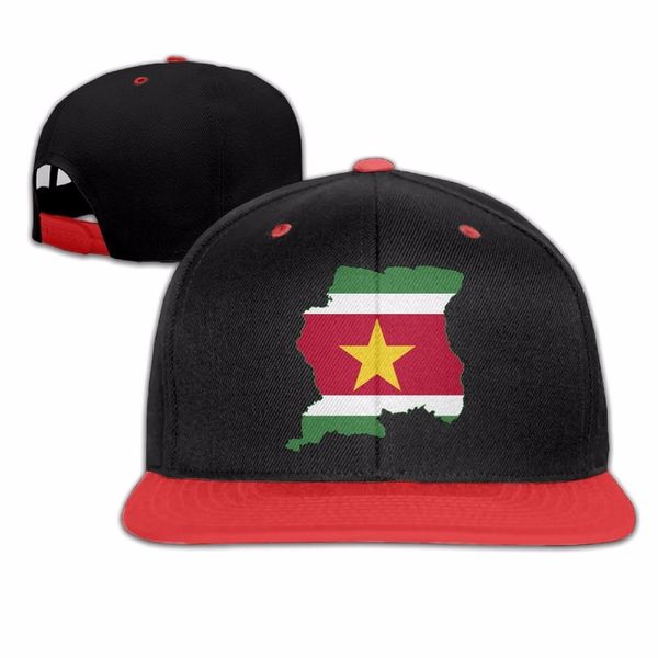 

flag map of greater suriname hip hop caps camping baseball caps adults bill hiphop hats, Blue;gray