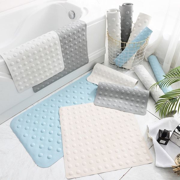 

waterproof mildew resistant rubber shower mat soft massage tasteless bathroom mats large suction cup non-slip bathtub bath mat