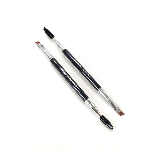 SEP PRO Brauenpinsel 20 – Doppelendiger, abgewinkelter Augenbrauen-Puderpinsel mit Spoolie – Blender-Werkzeug für Beauty-Make-up-Pinsel
