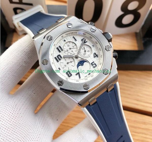 

luxury watch mens sport silicone strap import mechanical 45mm rubber strap black dial 316l steel automatic watches wristwatch new version, Slivery;brown