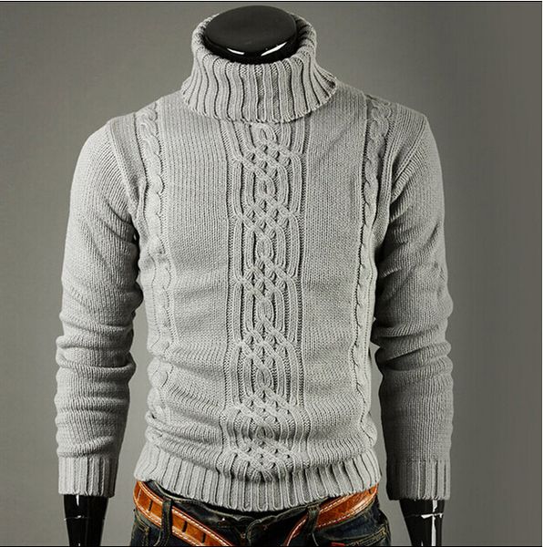 

2018 autumn winter new turtleneck pullover sweater necessary personal warmth slim fit blusa masculina pull sweater, White;black