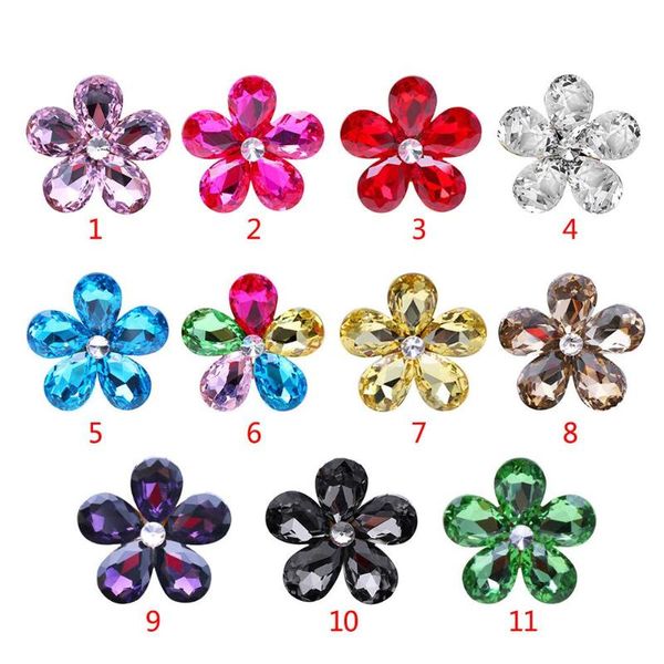 

automobile air conditioner air outlet crystal flower decor car ornaments accessories
