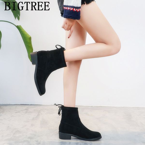 

ankle boots for women black boots women snow winter shoes fashion botas mujer invierno 2019 kozaki damskie