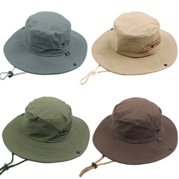 

men women sun hat bucket fishing hiking cap wide brim uv protection fishing hats
