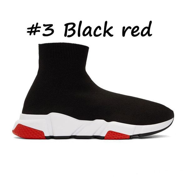 

2020 designer shoes socks platform speed trainer casual of triple red bule white flat mens womens sports sneakers fashion size 36-45 cs09, Black