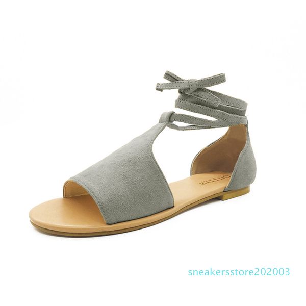 

women sandals soft pu leather gladiator sandals women casual summer shoes female flat zip plu 35-42 beach shoes s03, Black