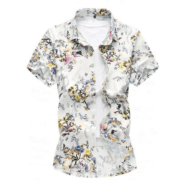 

moda veloce hawaiian shirt men white shirt summer hawaiian men shirts cotton shirts trends, White;black