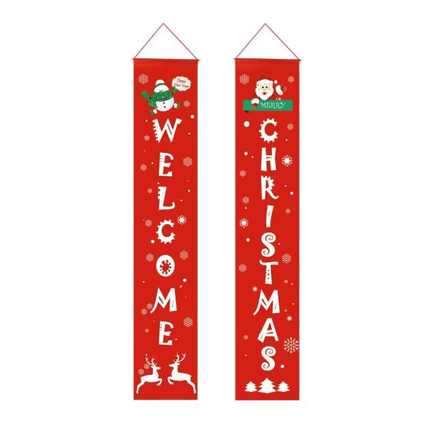 

merry christmas banners, front door welcome christmas porch banners red porch sign hanging xmas decorations for home wall indoor