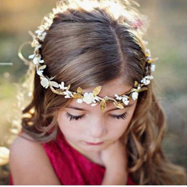 

fashion women wedding flower headband girls boho flowers headwear children headbands hair accessories bride wreath beach garland, Slivery;white