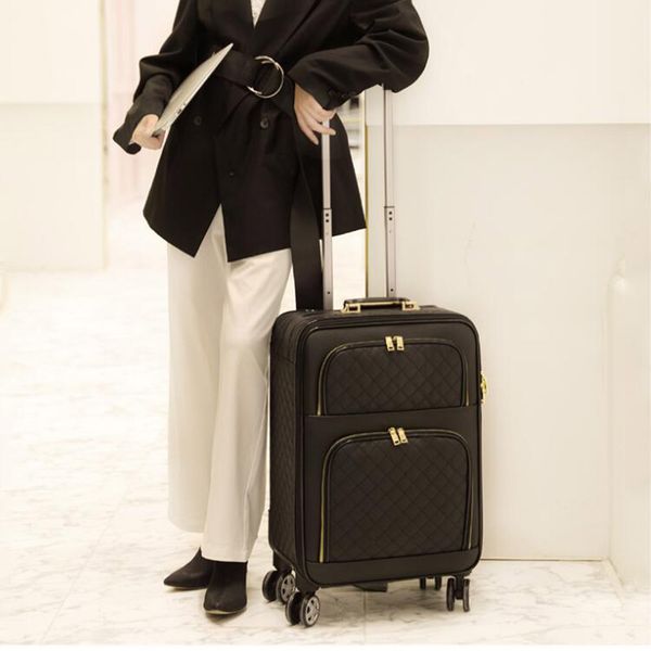 

carrylove 16" 20"24" inch women travel suitcase spinner business baggage rolling luggage on wheels