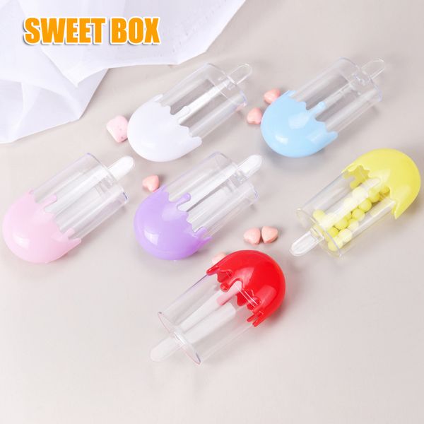 

new 10pcs candy box tubes plastic iced cream stick candy box for halloween children smd66