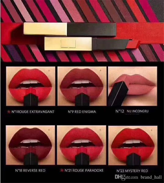 

Известный бренд Тонкий Rouge кожа матовая губная помада цвета номер N1 N9 N12 N18 N21 N23 N5