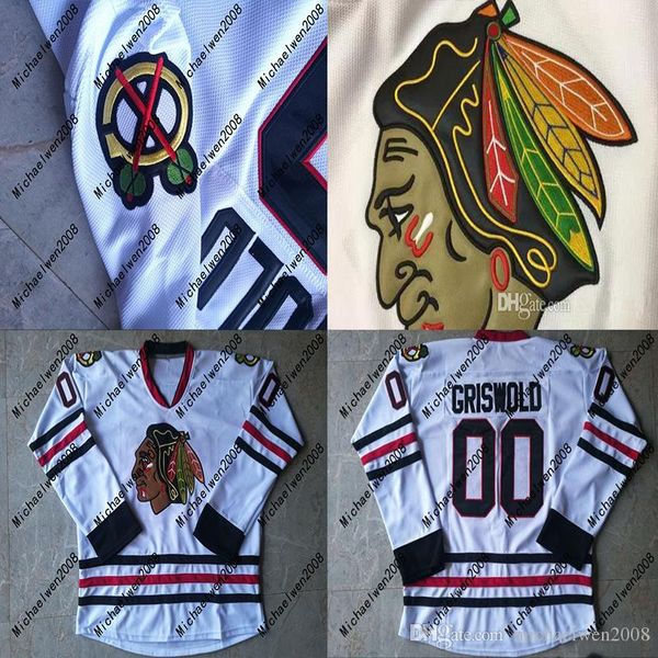 

Men Clark Griswold Jersey #00 Christmas Vacation Chicago Blackhawks 2019 Winter Classic Patrick Kane Jonathan Toews Hockey Jersey